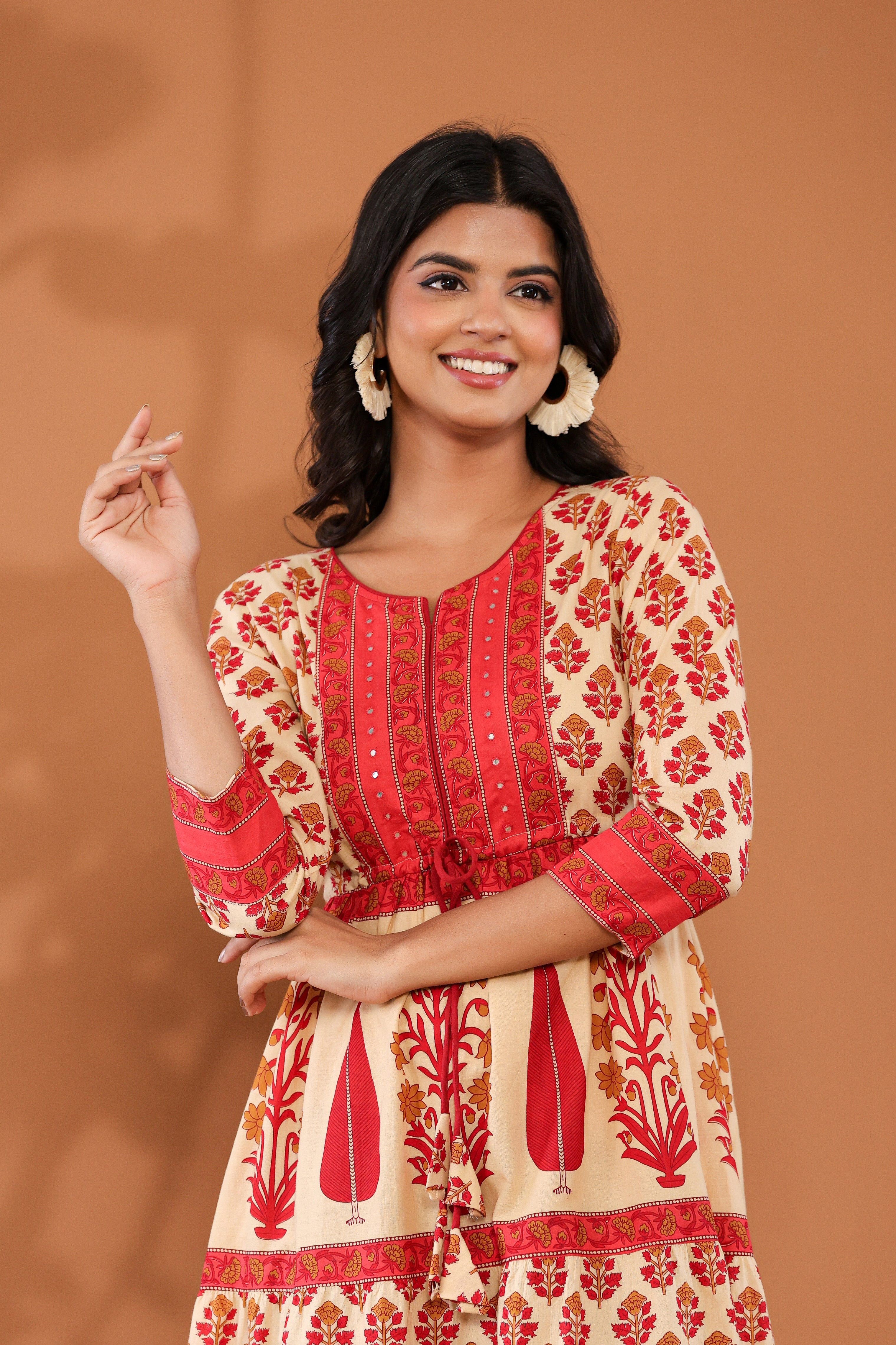 Embroidered Floral Cotton Dress