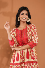 Embroidered Floral Cotton Dress