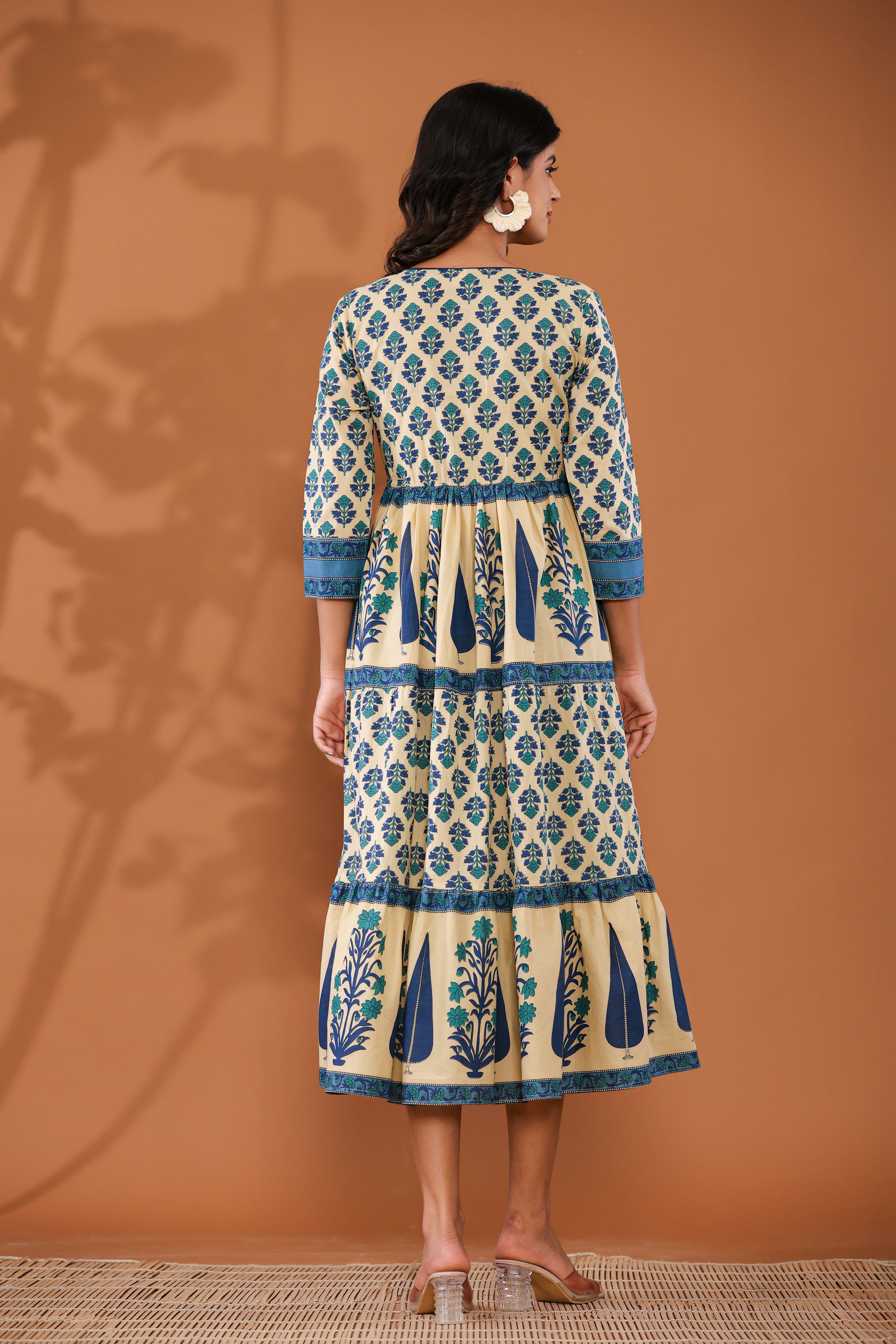 Floral Printed Casual Cotton Dress
