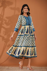 Floral Printed Casual Cotton Dress