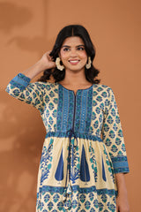 Floral Printed Casual Cotton Dress