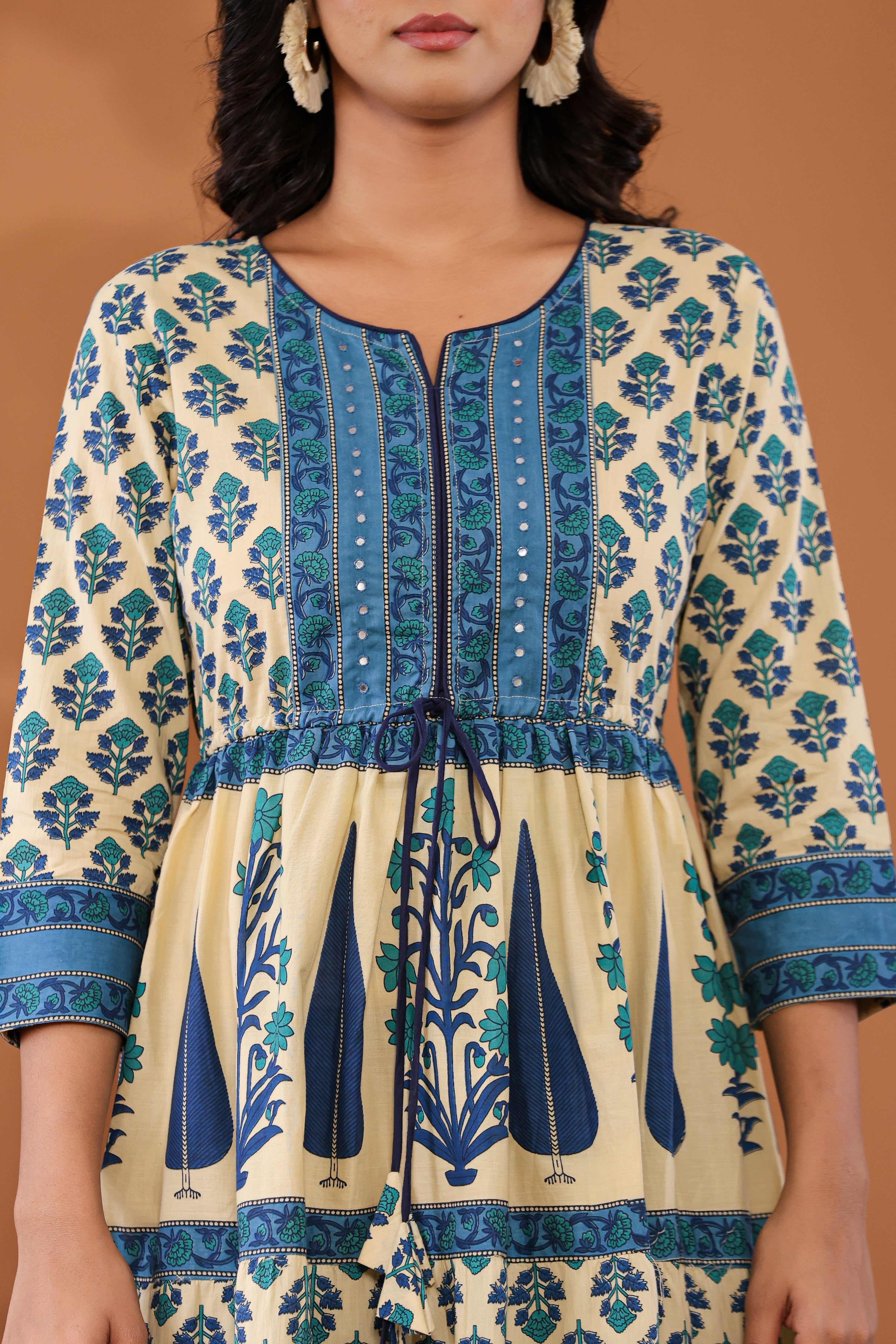 Floral Printed Casual Cotton Dress