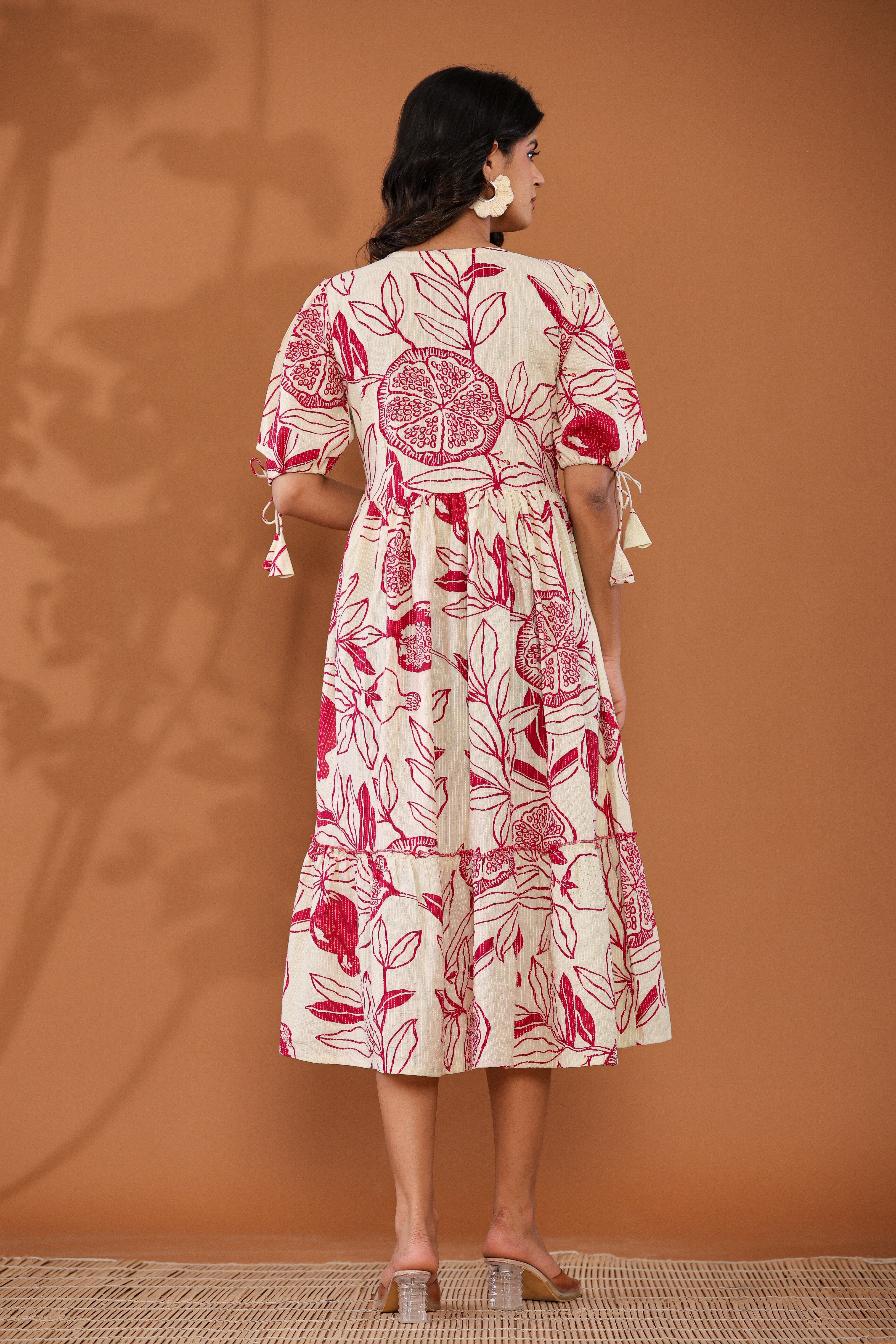 Blossom Whimsy Cotton Midi Dress