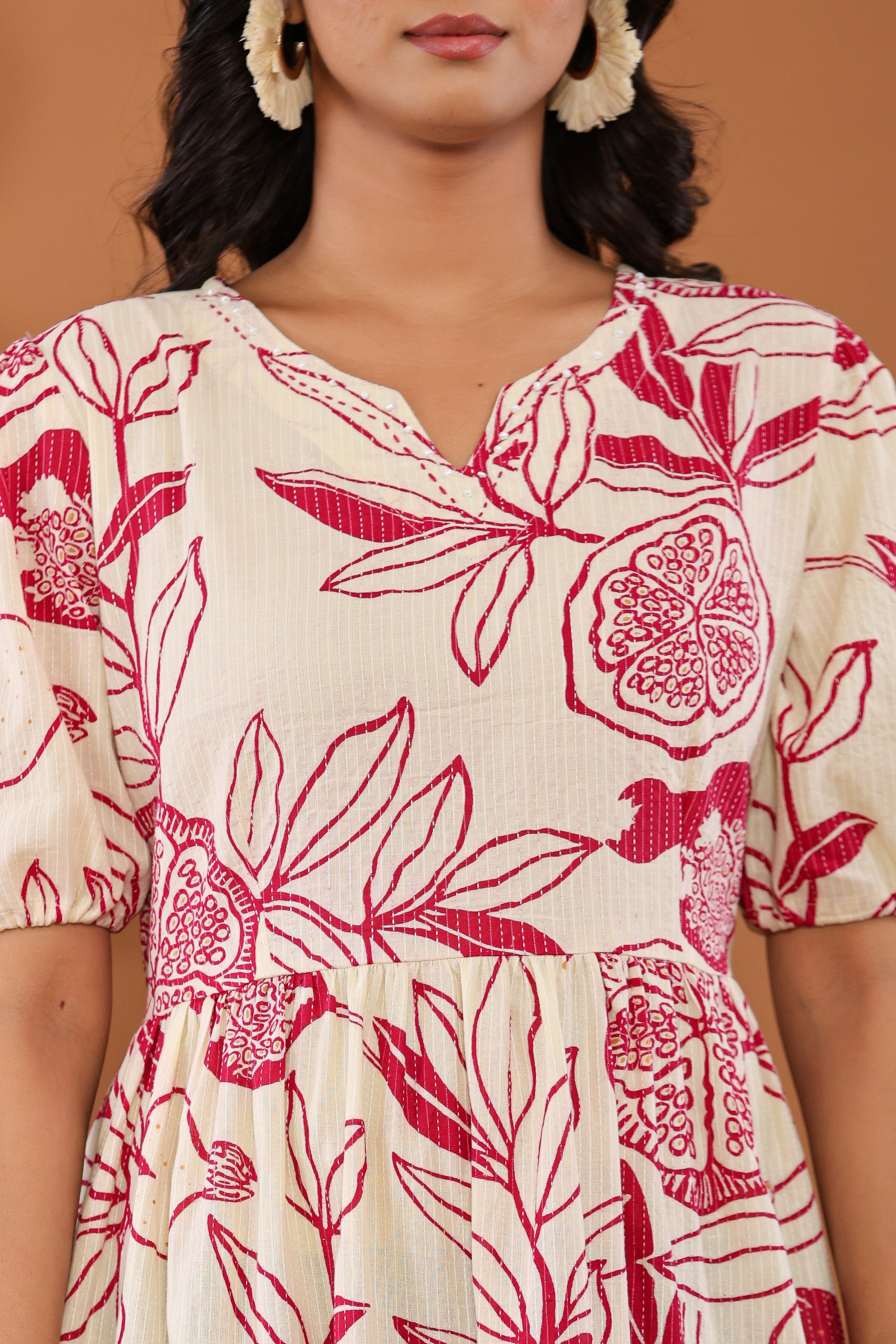 Blossom Whimsy Cotton Midi Dress