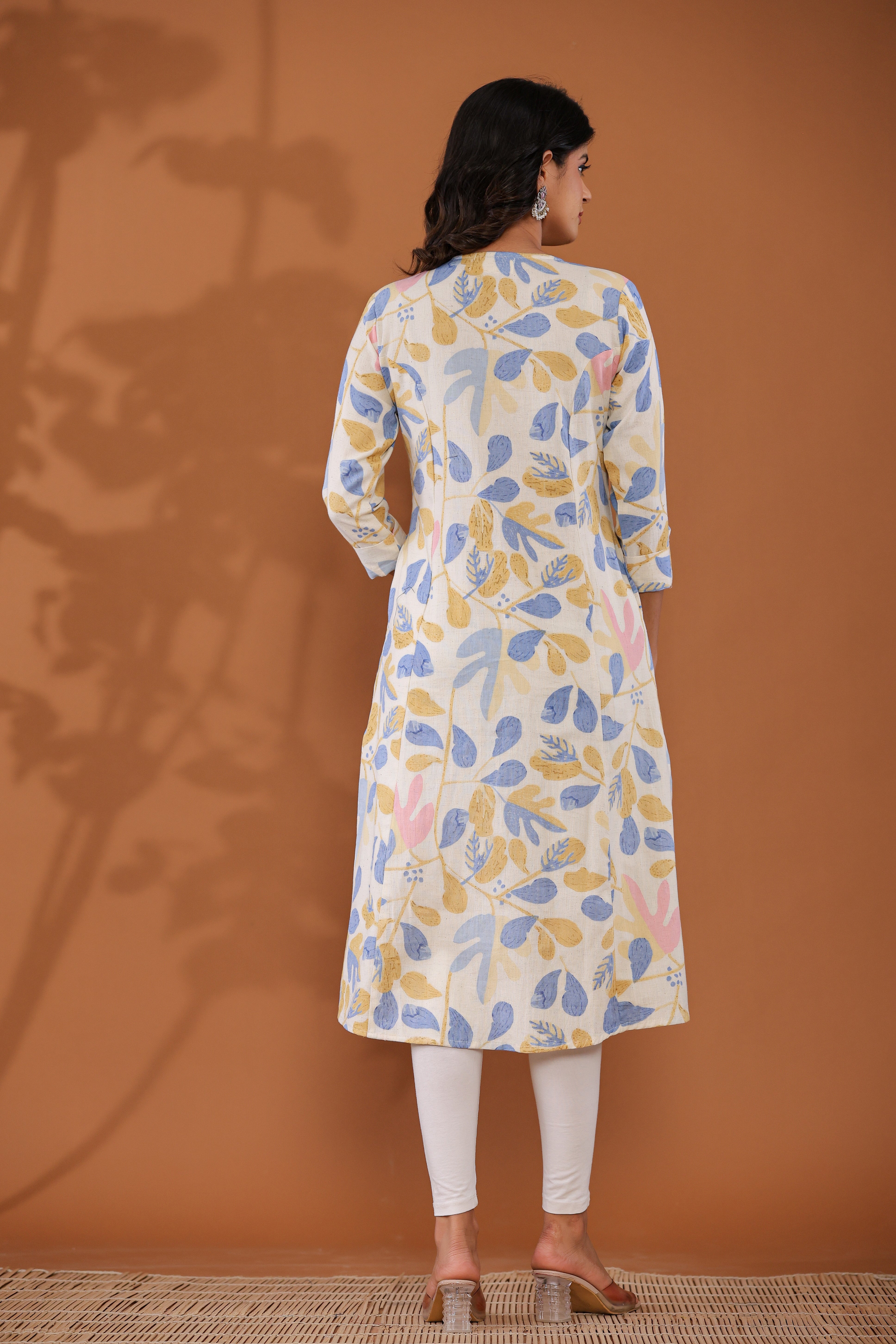 Pastel Floral A-Line Kurti