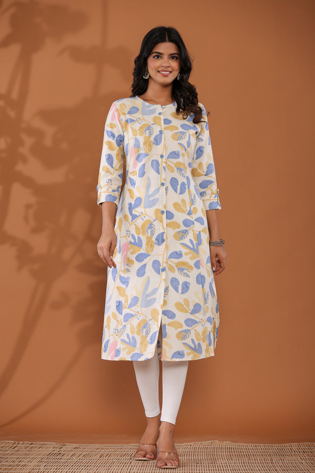 Pastel Floral A-Line Kurti