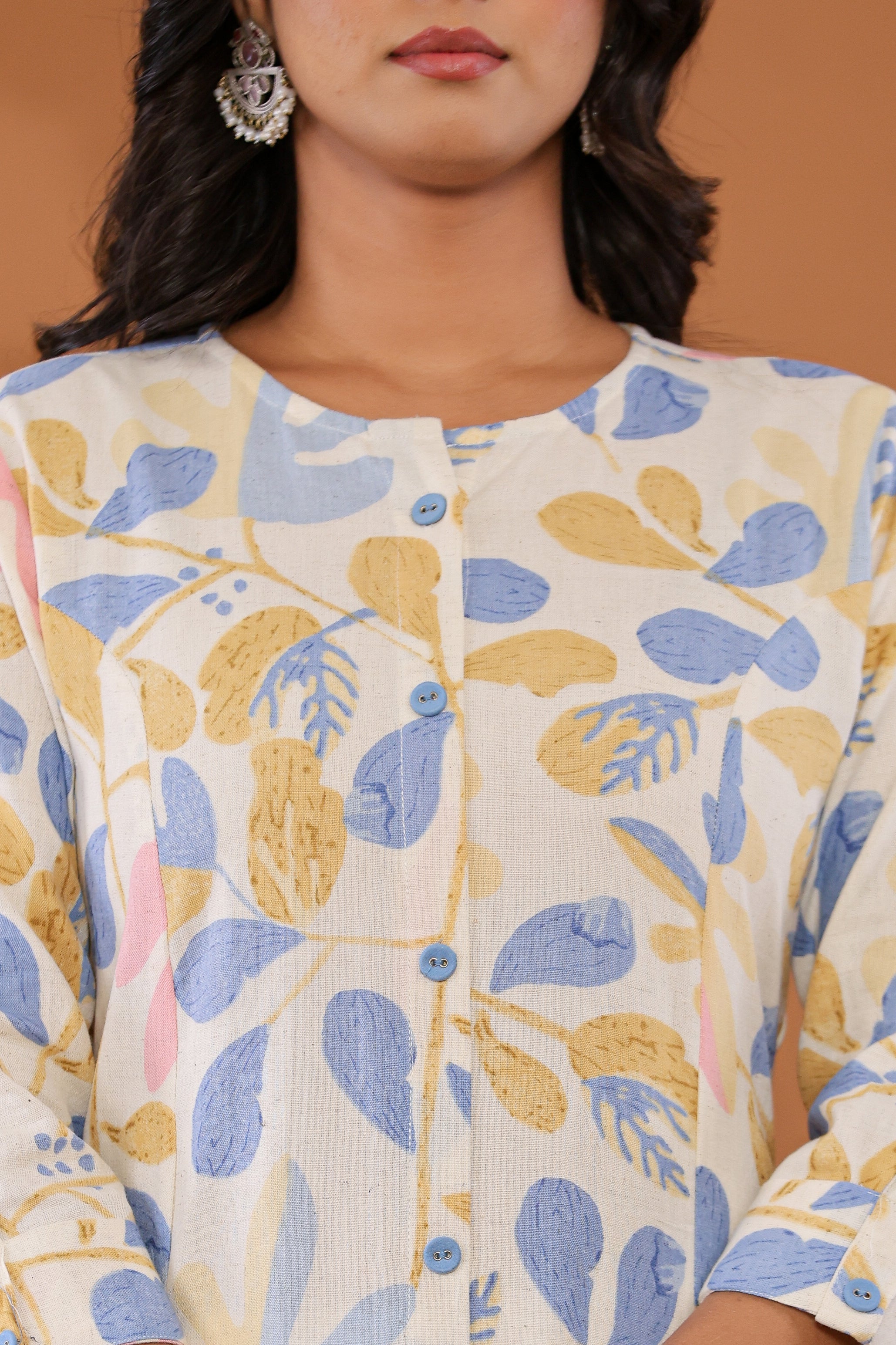 Pastel Floral A-Line Kurti