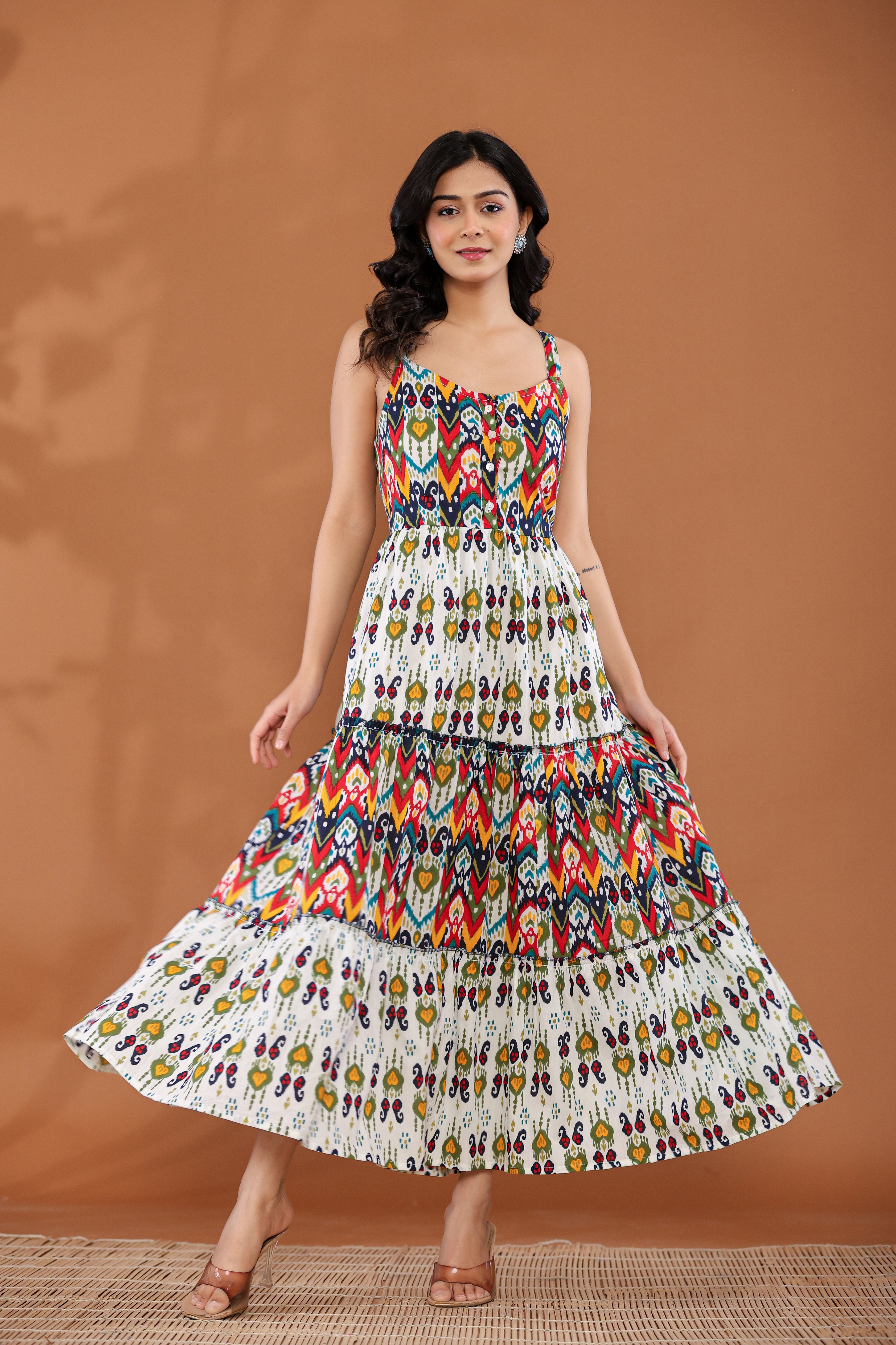 Kaleidoscope Boho Tiered Dress
