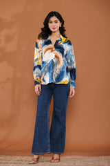 Artistic Swirl Cotton Shirt