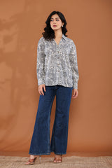 Classic Paisley Print Cotton Shirt