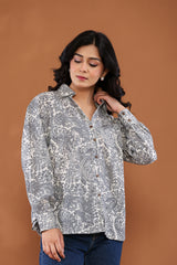 Classic Paisley Print Cotton Shirt
