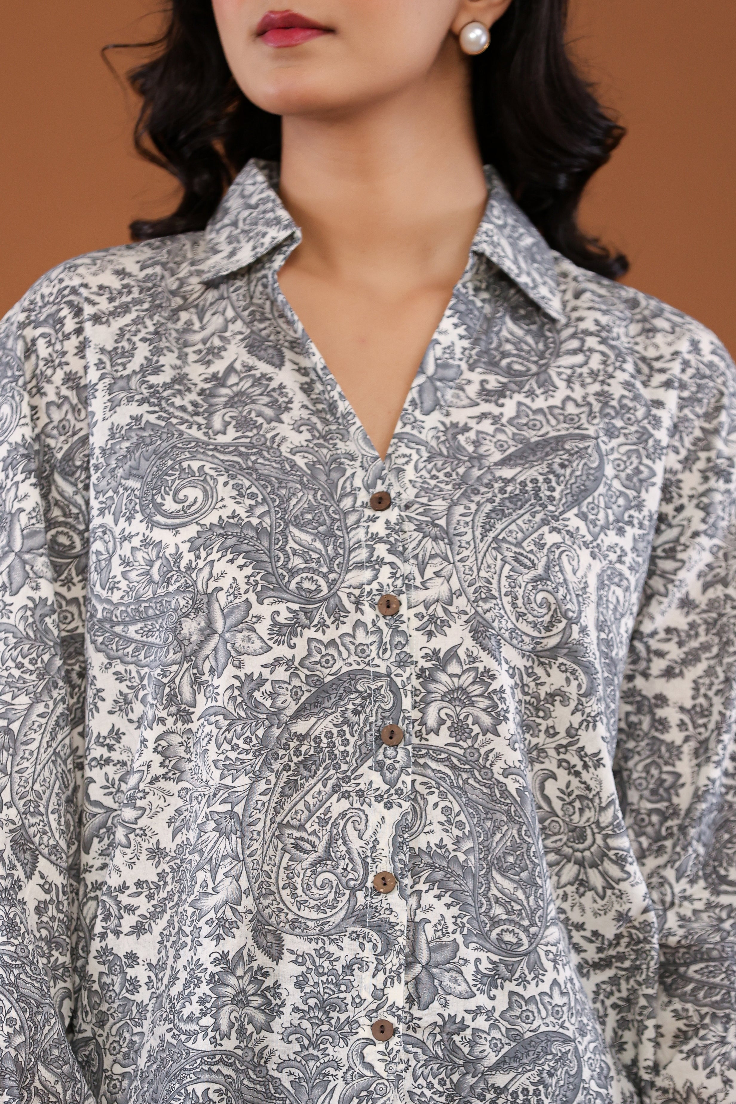 Classic Paisley Print Cotton Shirt