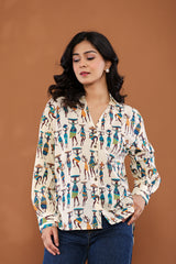 Afro-inspired Art Print Shirt