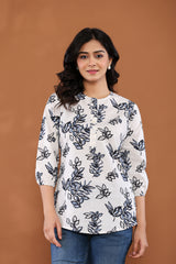 Floral Print Cotton Top