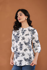 Floral Print Cotton Top