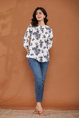 Floral Print Cotton Top