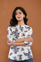 Floral Print Cotton Top