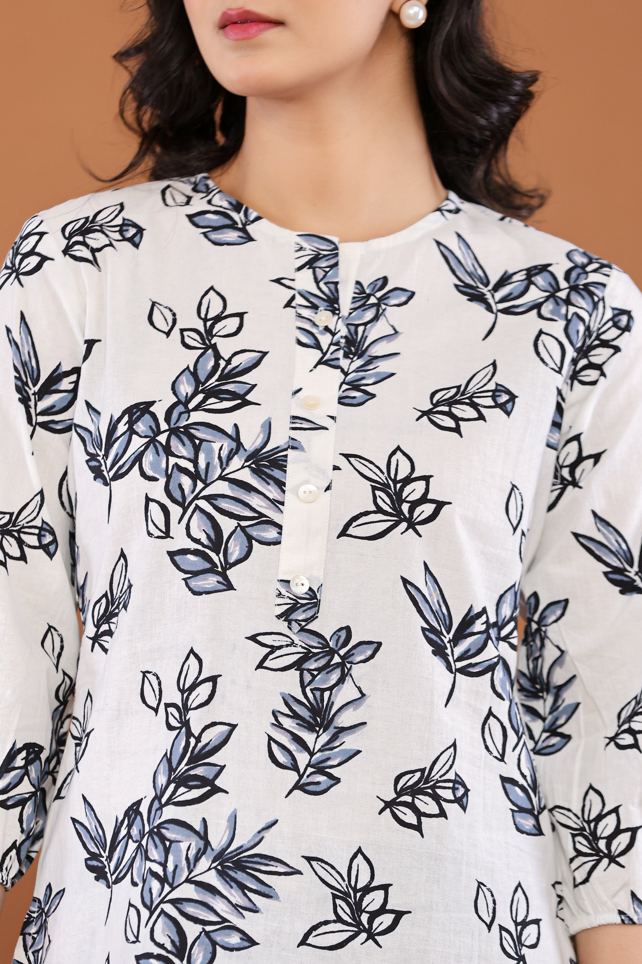 Floral Print Cotton Top