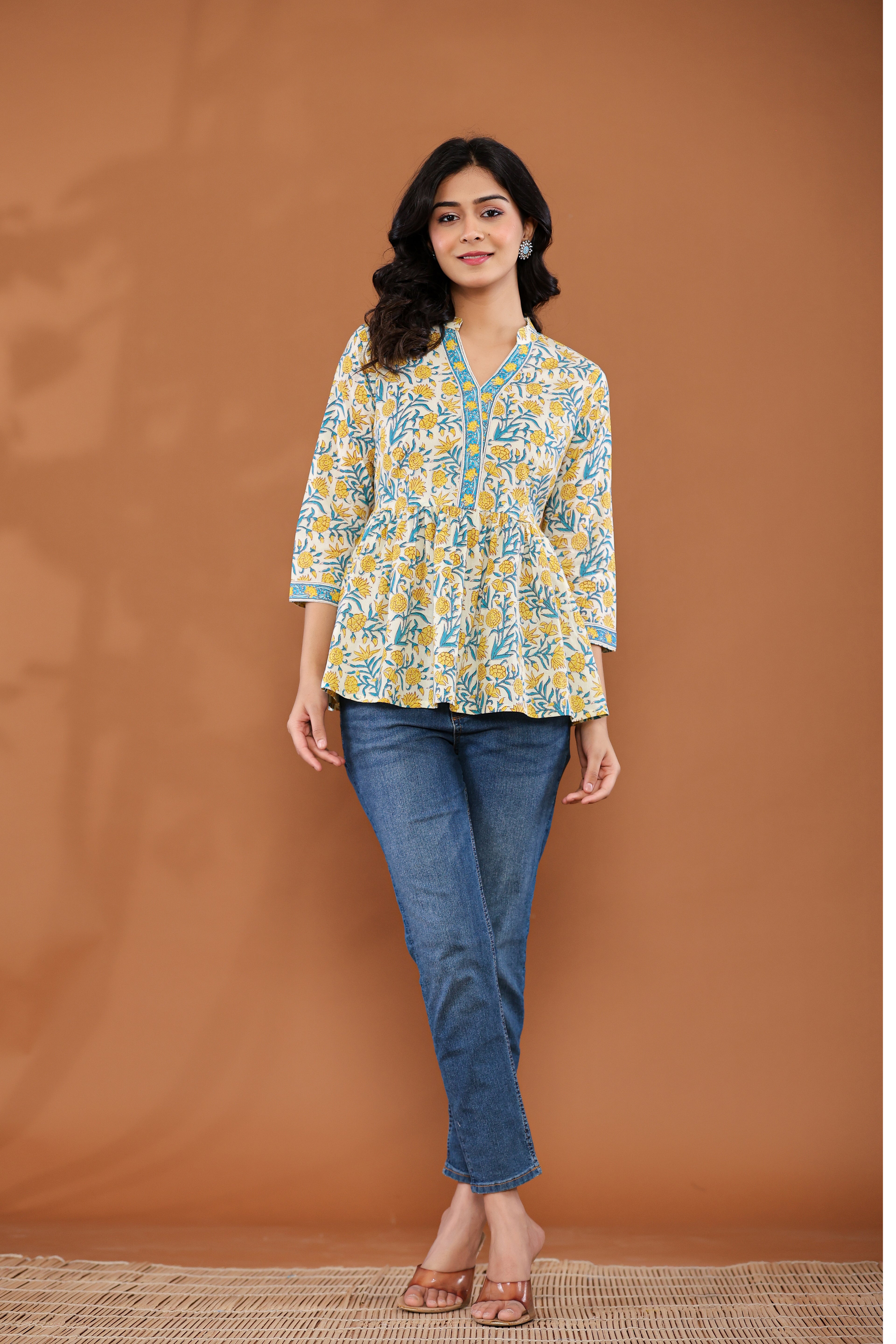 Sunny Meadow Floral Tunic