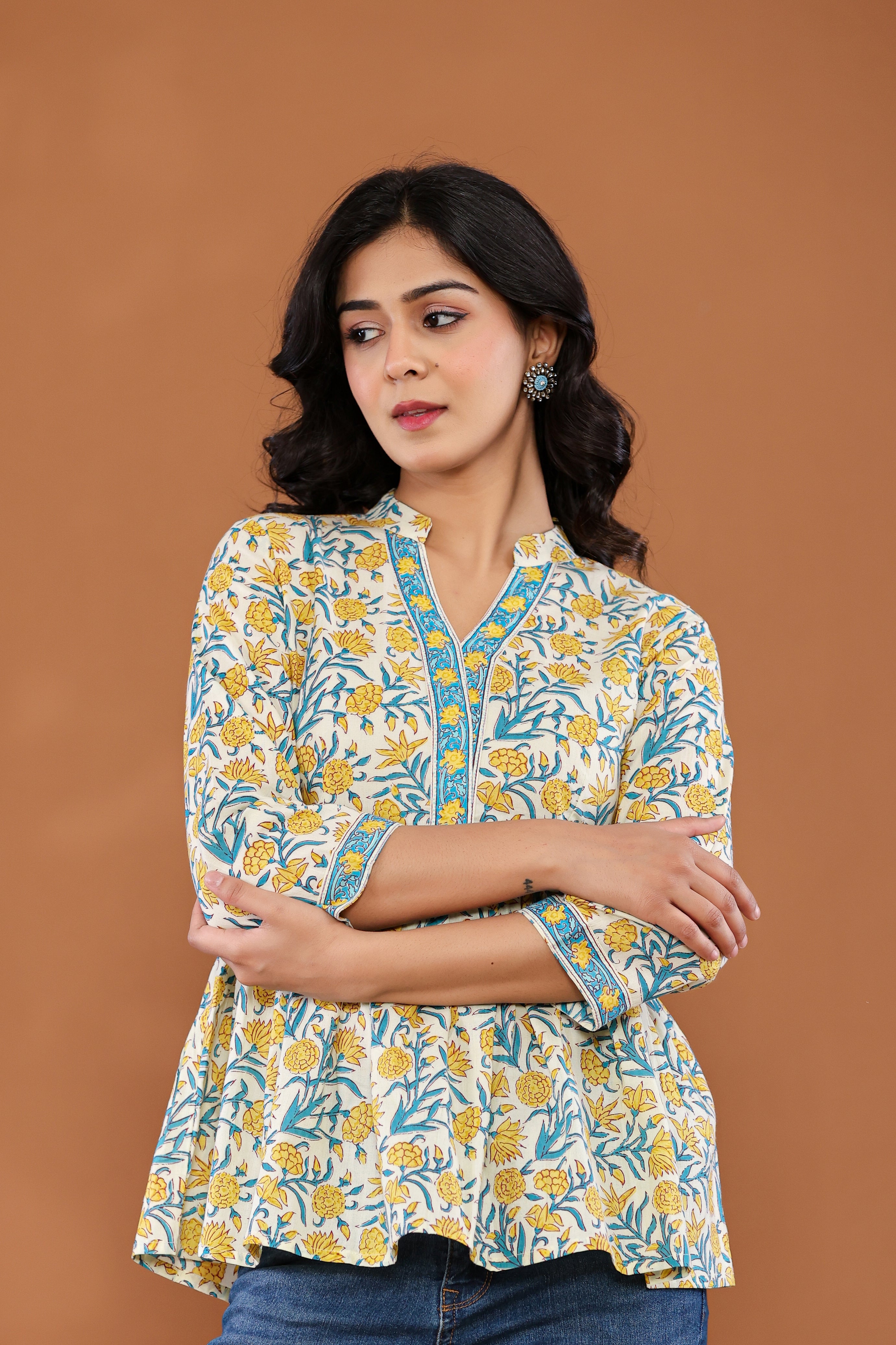 Sunny Meadow Floral Tunic