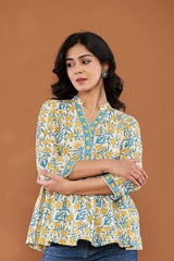 Sunny Meadow Floral Tunic