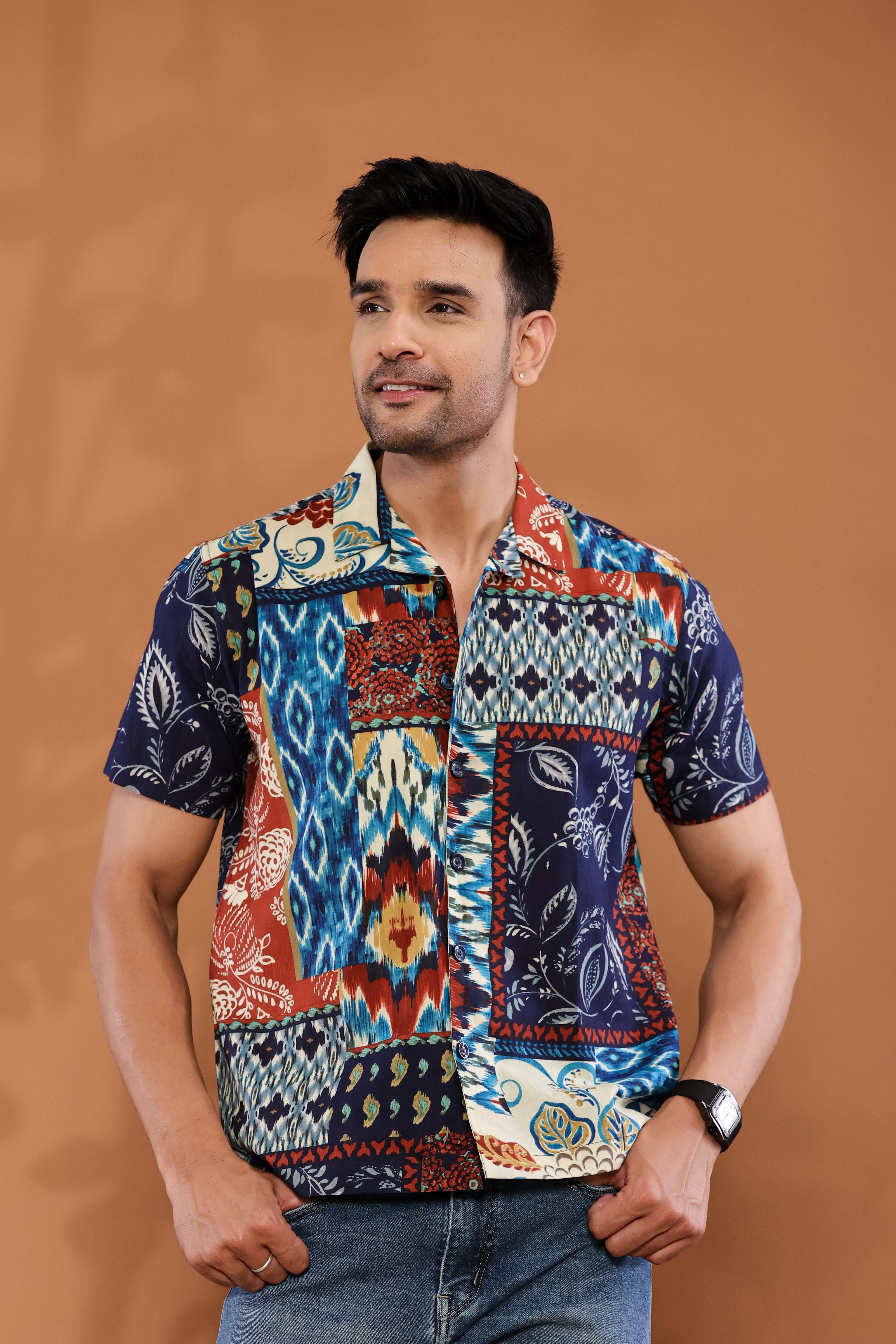Tropical Vibes Cuban Collar Shirt