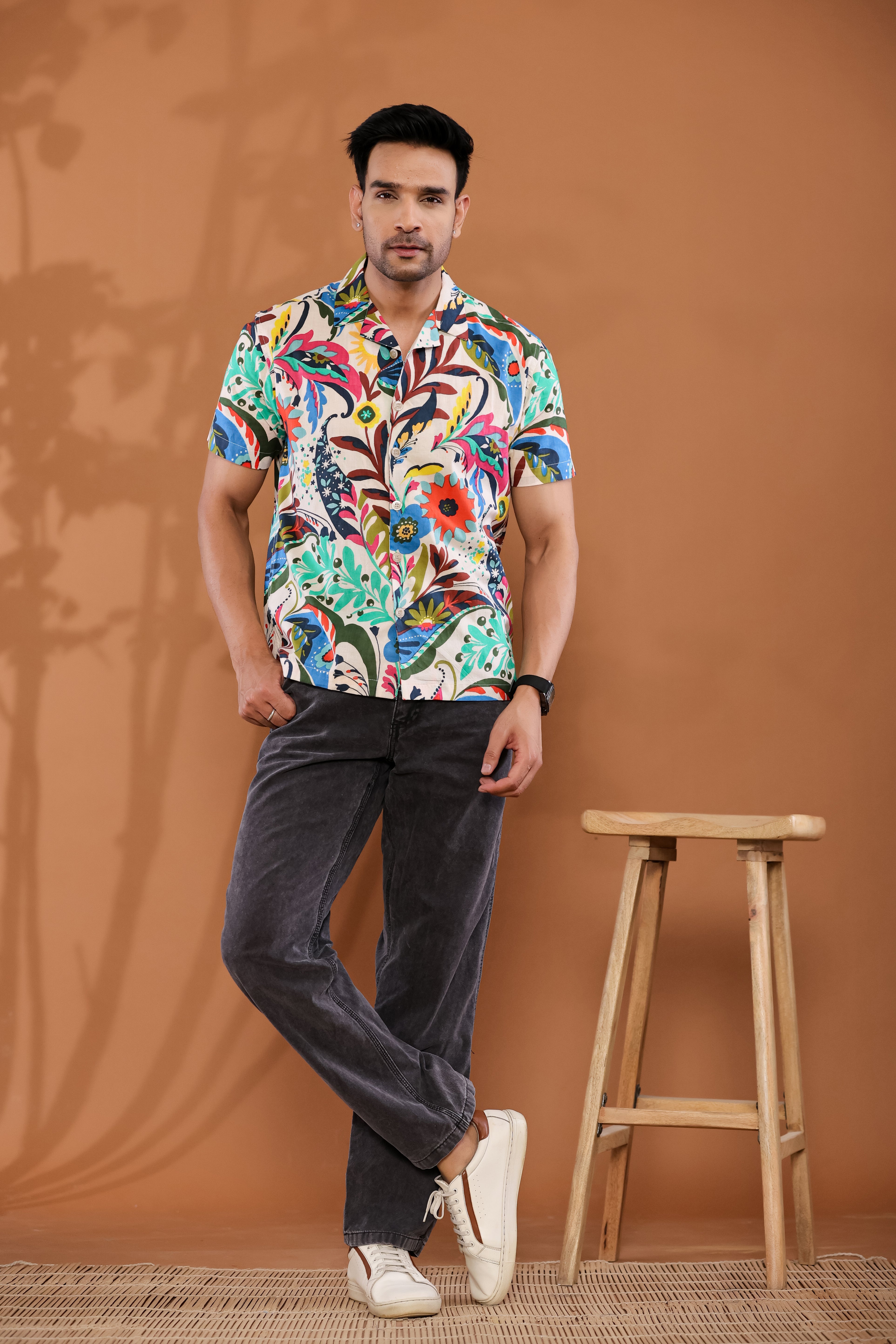 Bloom Fiesta Cuban Collar Shirt