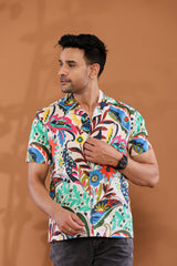 Bloom Fiesta Cuban Collar Shirt