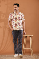 Sandstone Print Cuban Collar Shirt