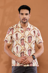 Sandstone Print Cuban Collar Shirt