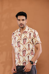 Sandstone Print Cuban Collar Shirt