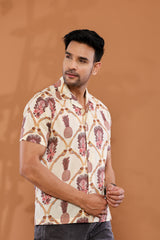 Sandstone Print Cuban Collar Shirt