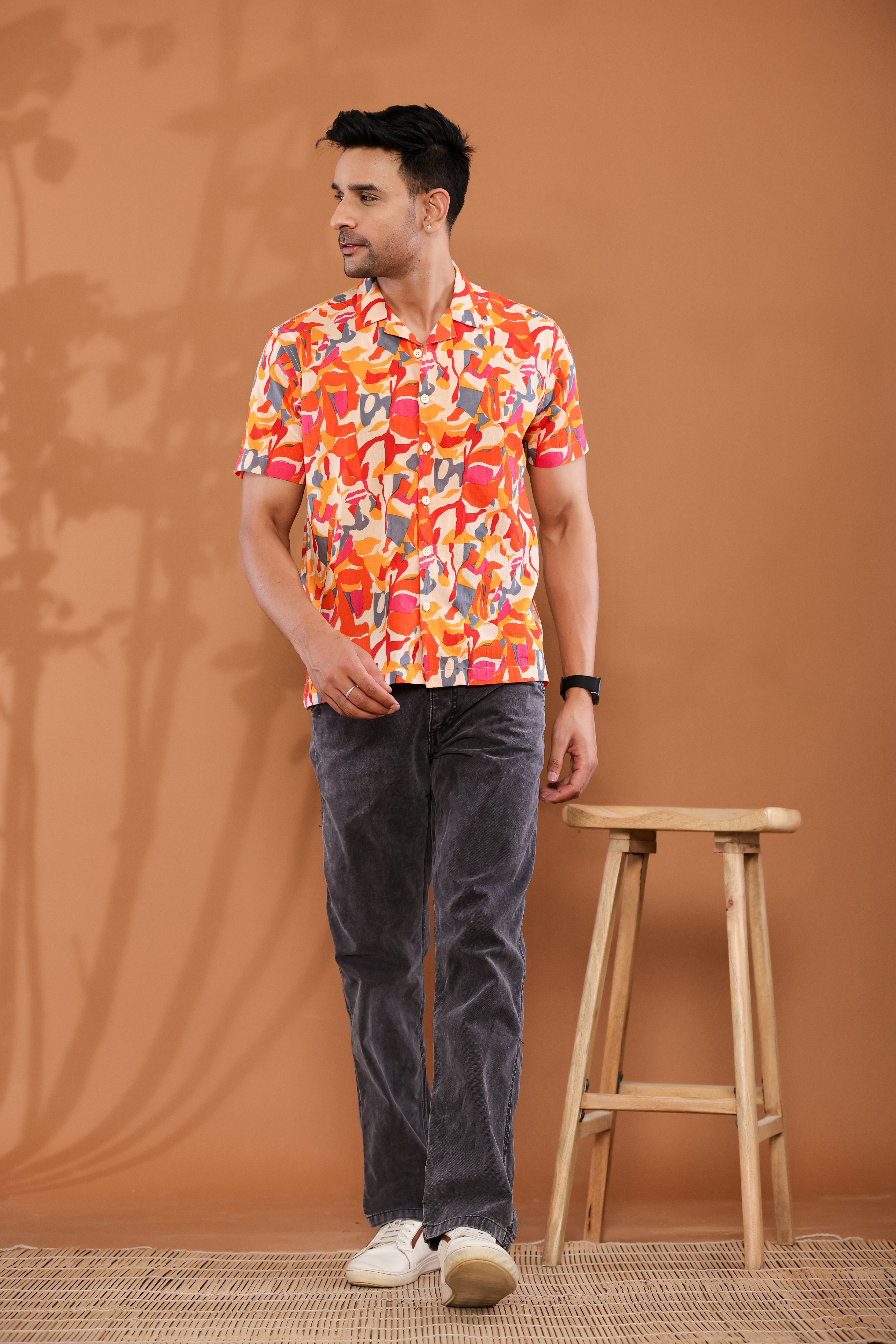 Spectrum Waves Cuban Collar Shirt