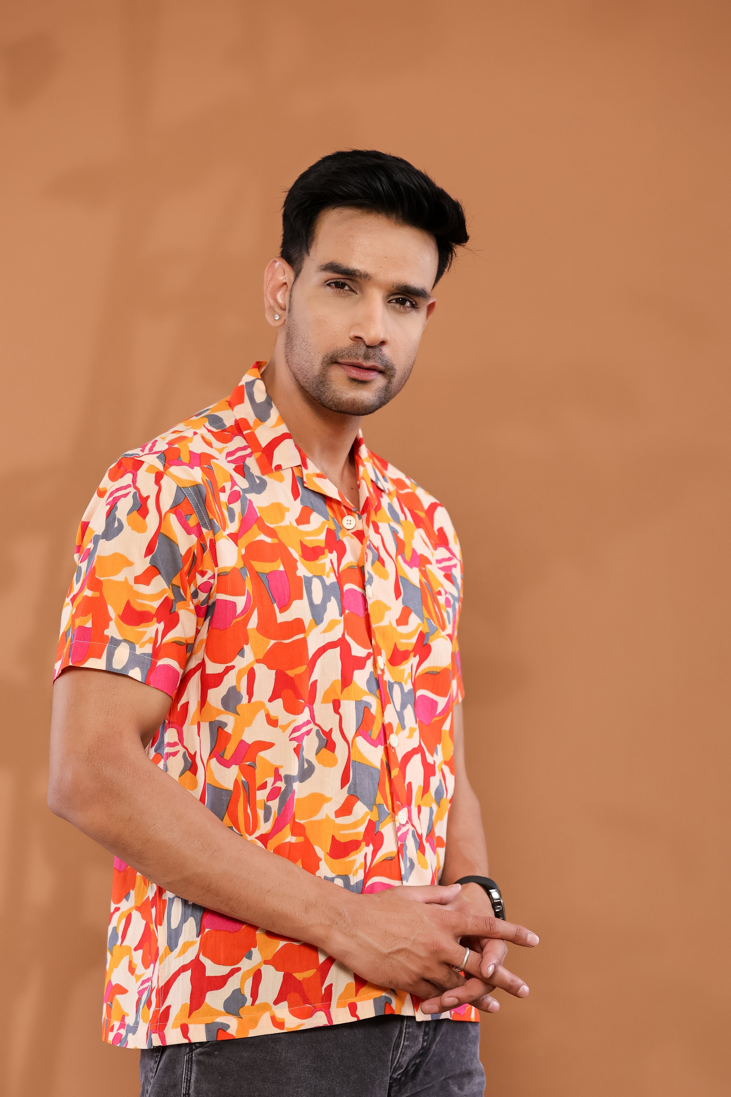 Spectrum Waves Cuban Collar Shirt