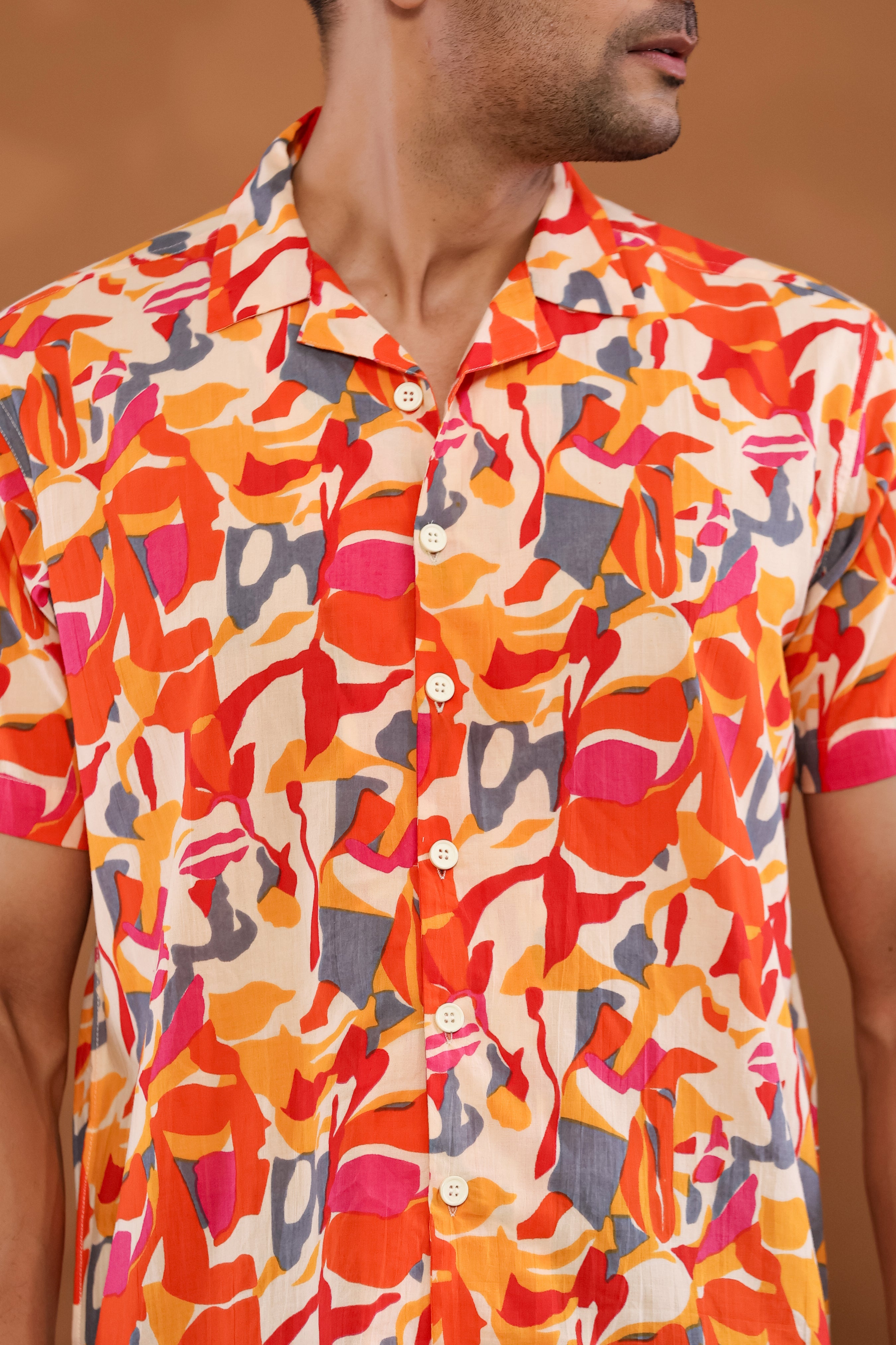 Spectrum Waves Cuban Collar Shirt