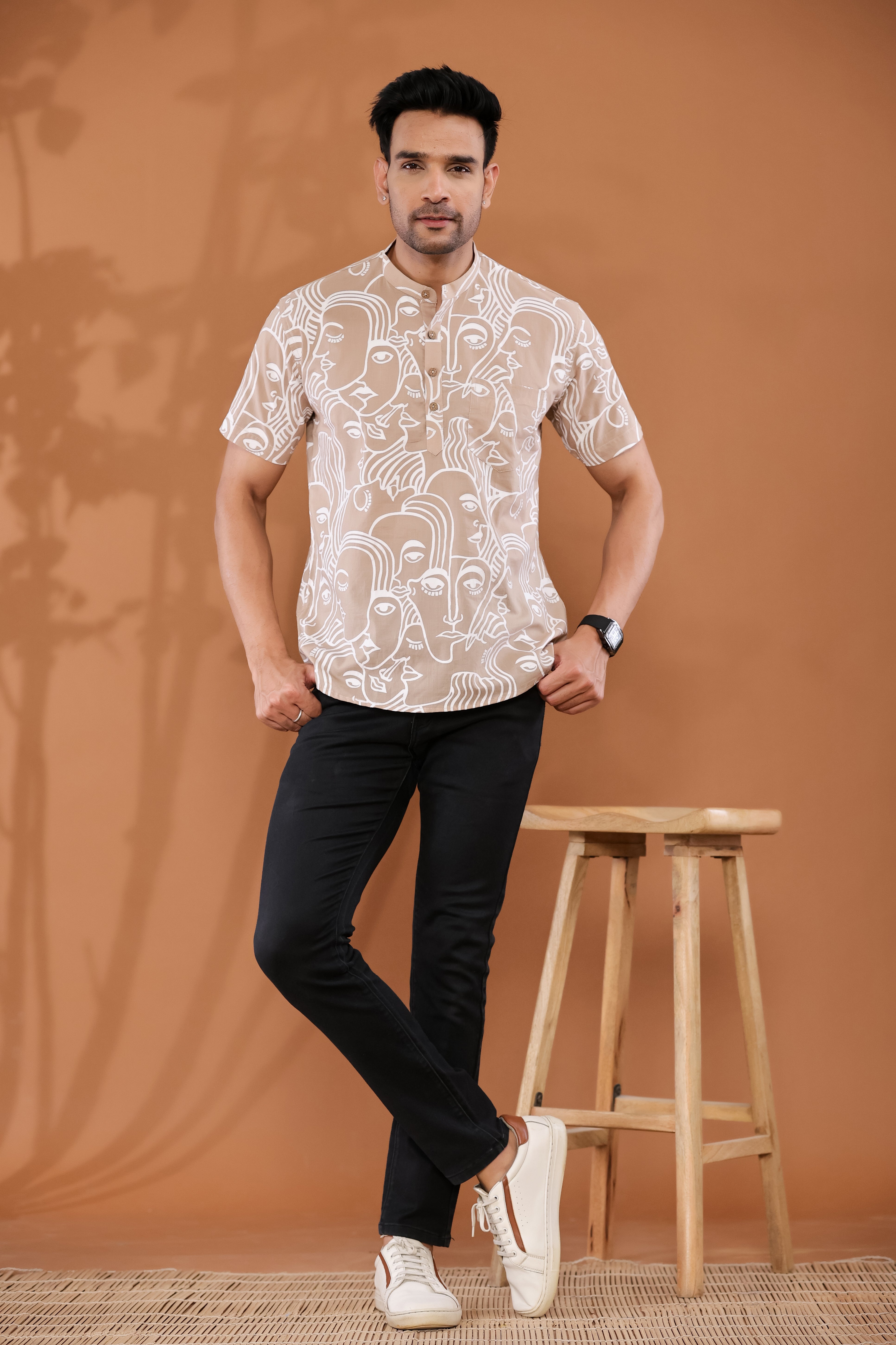 Portrait Vibes Short Men's Kurta