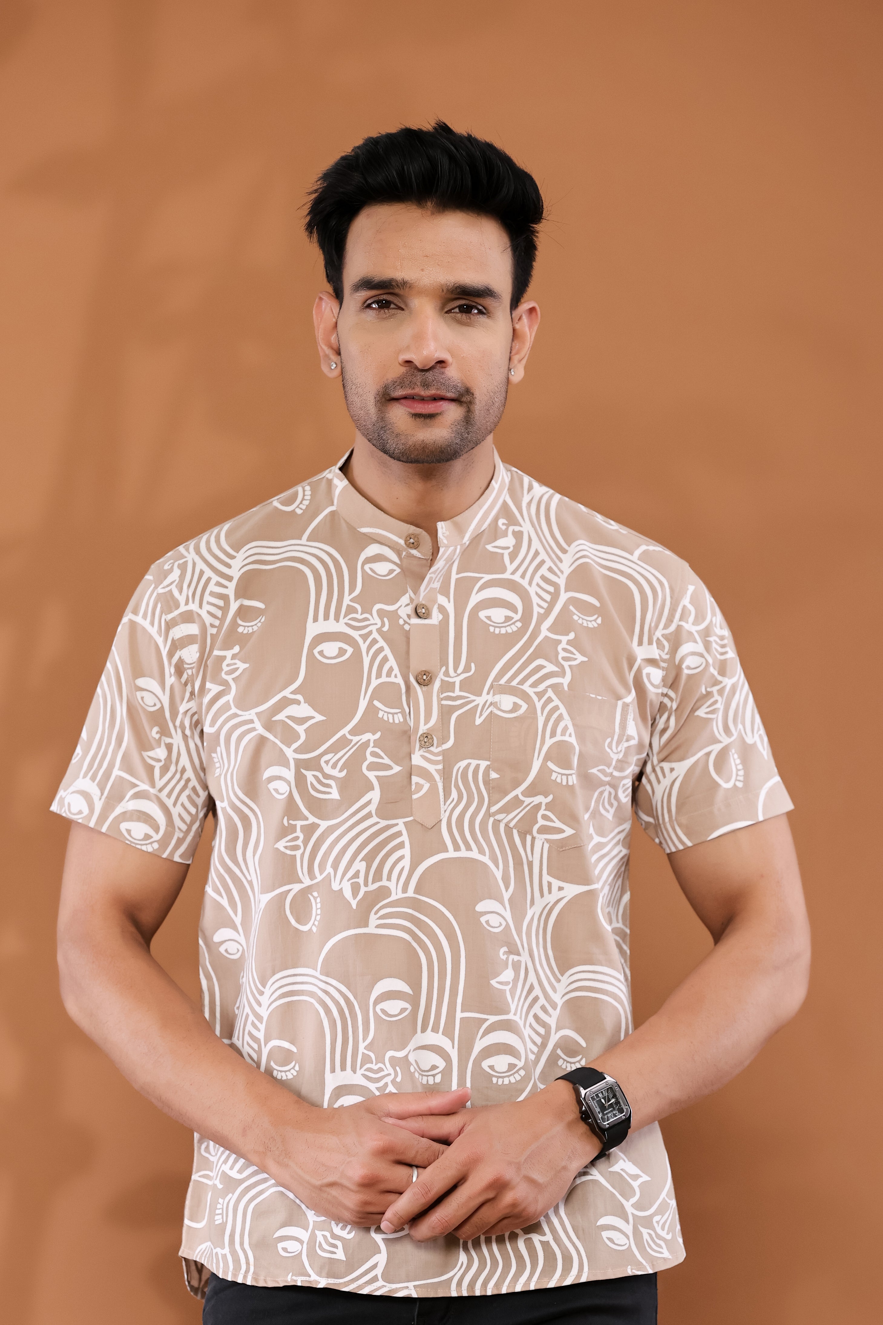 Portrait Vibes Short Men's Kurta