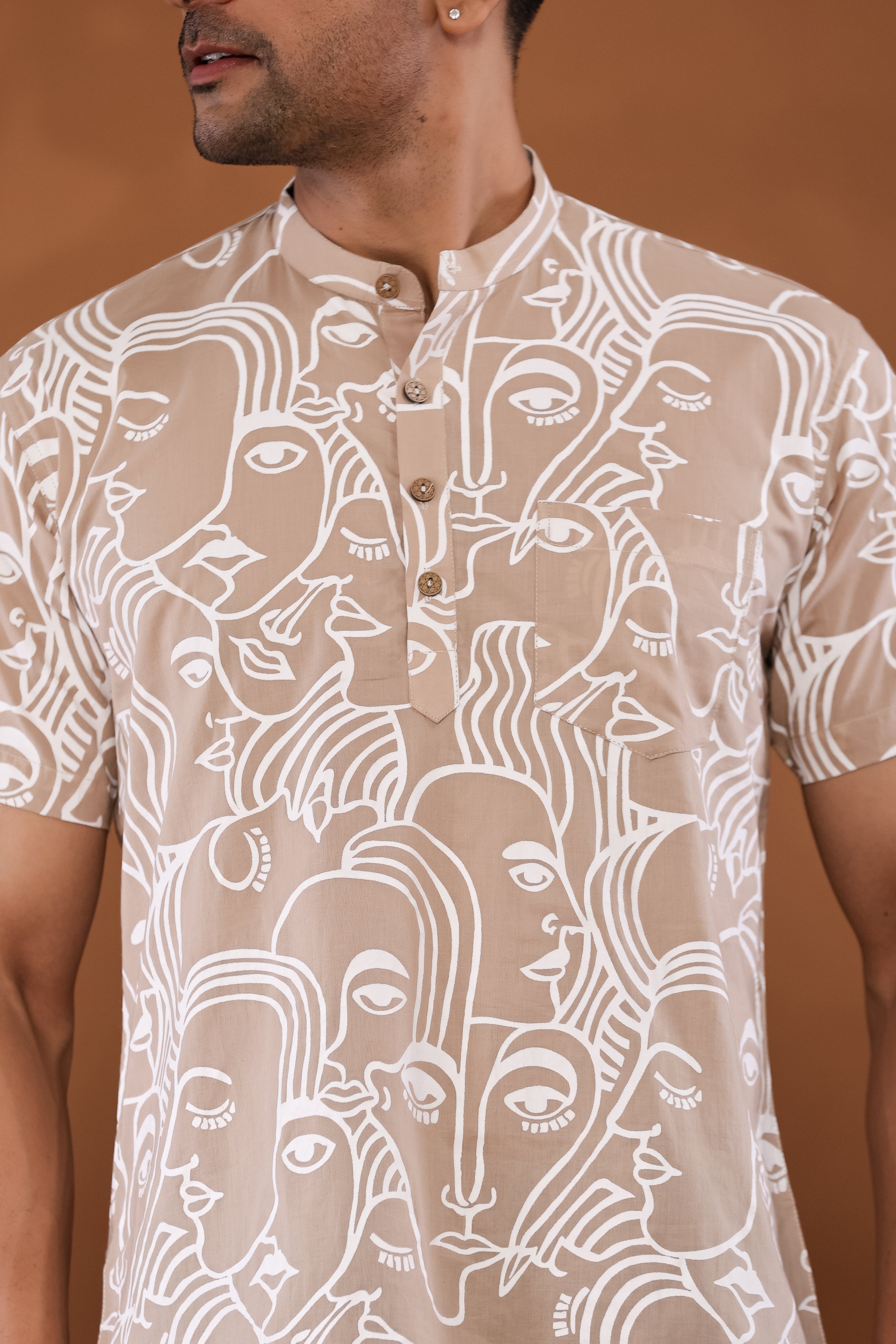 Portrait Vibes Short Men's Kurta
