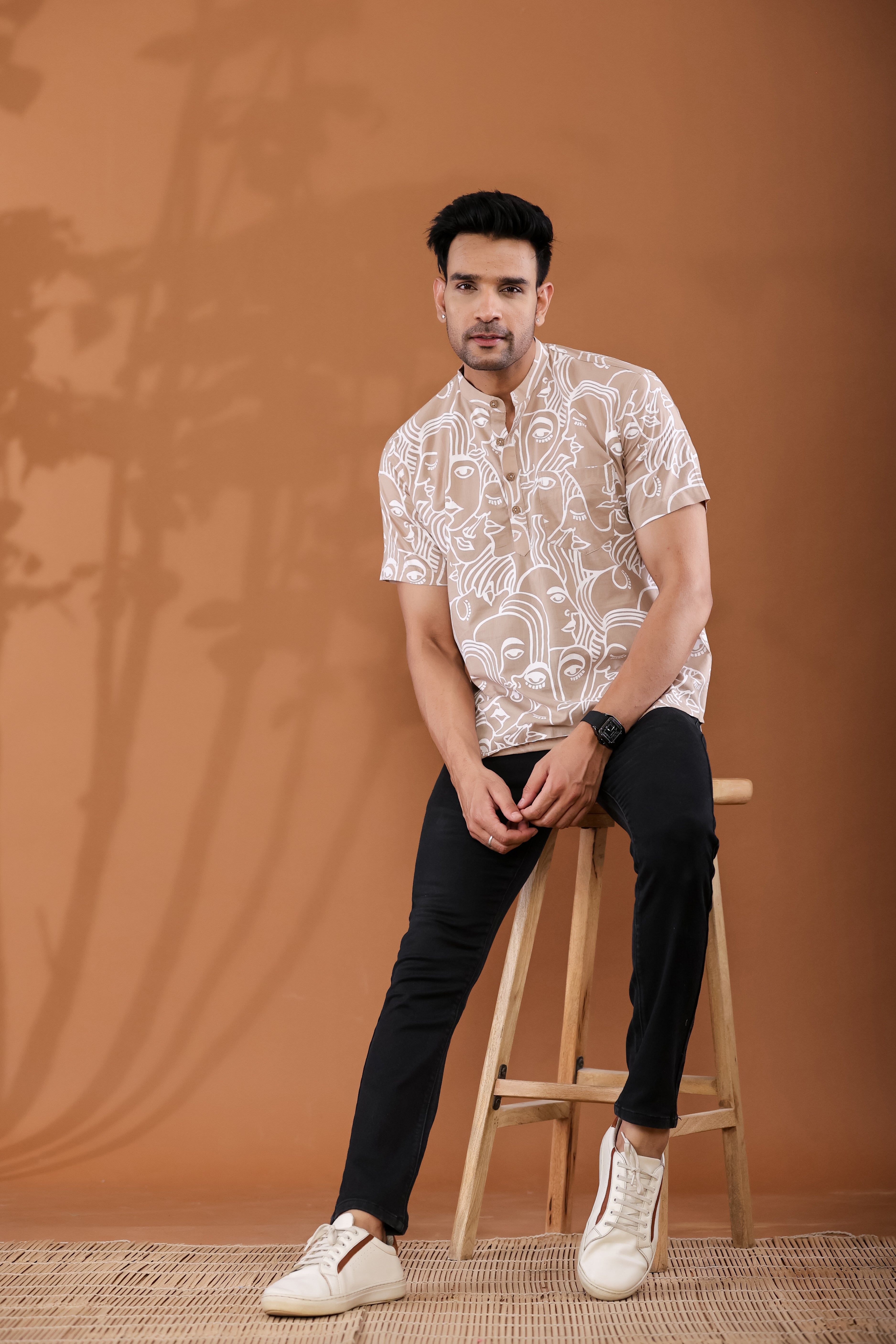 Portrait Vibes Short Men's Kurta