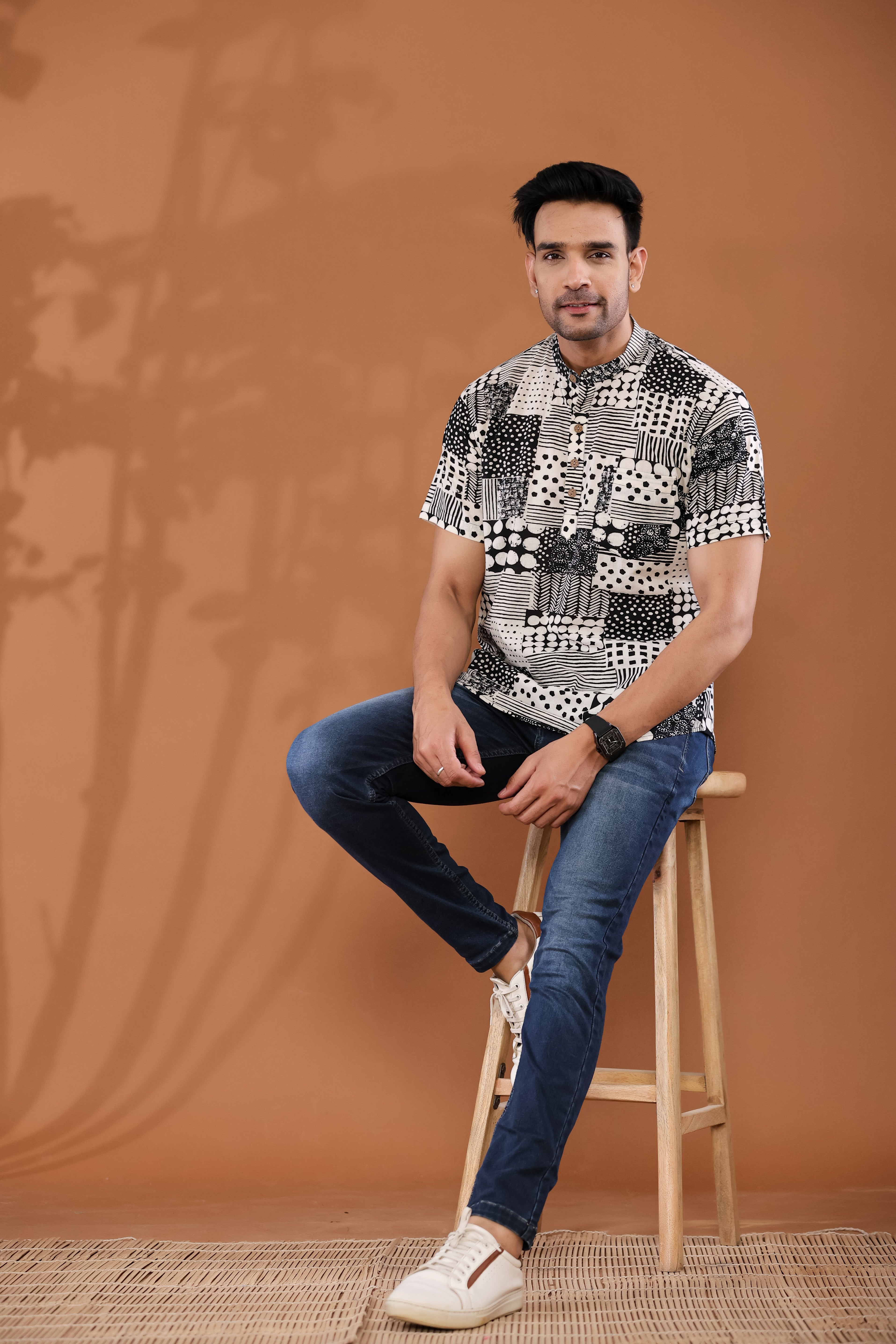 Monochrome Fusion Short Kurta
