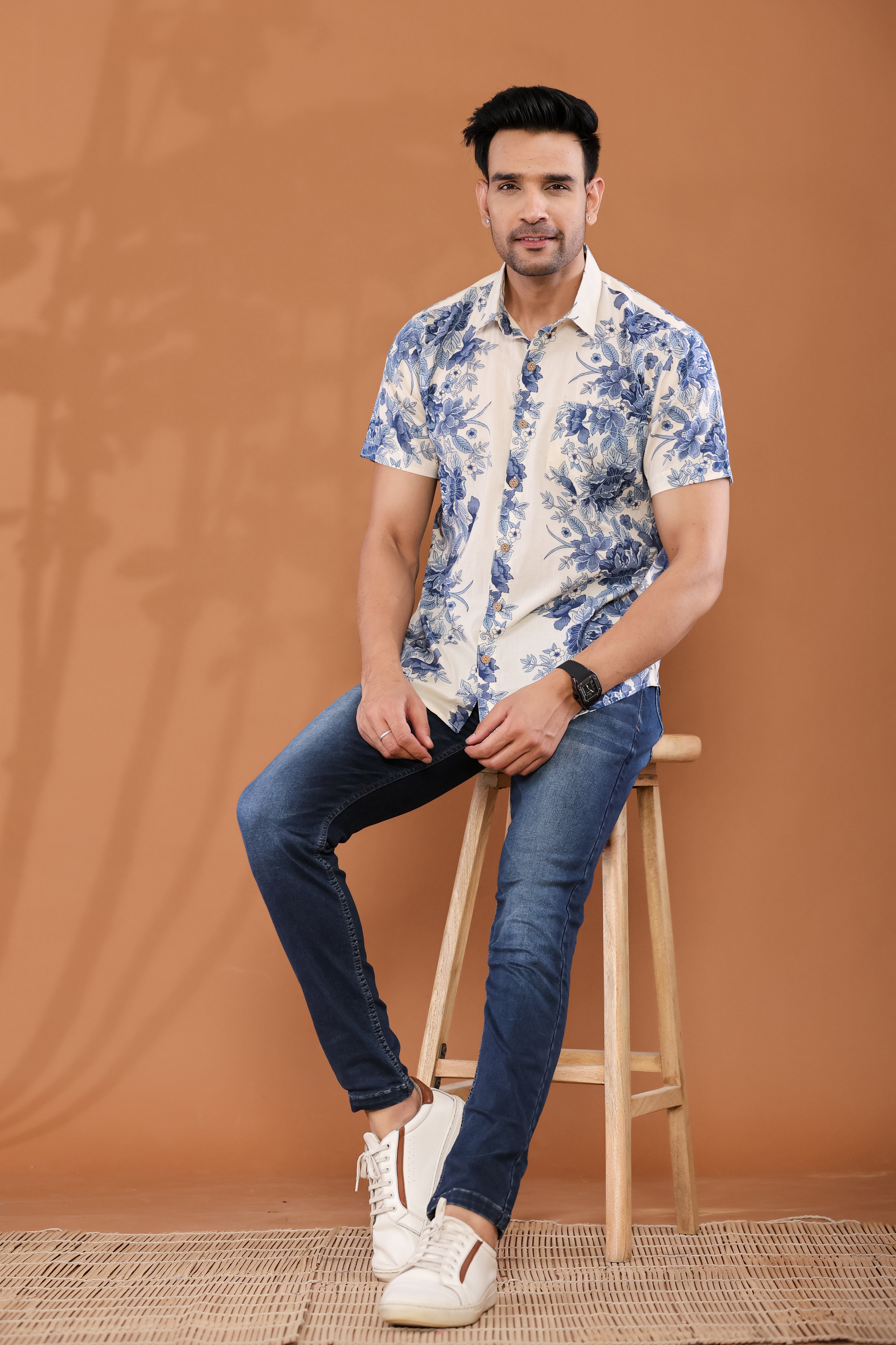 Floral Breeze Half Sleeves Shirts