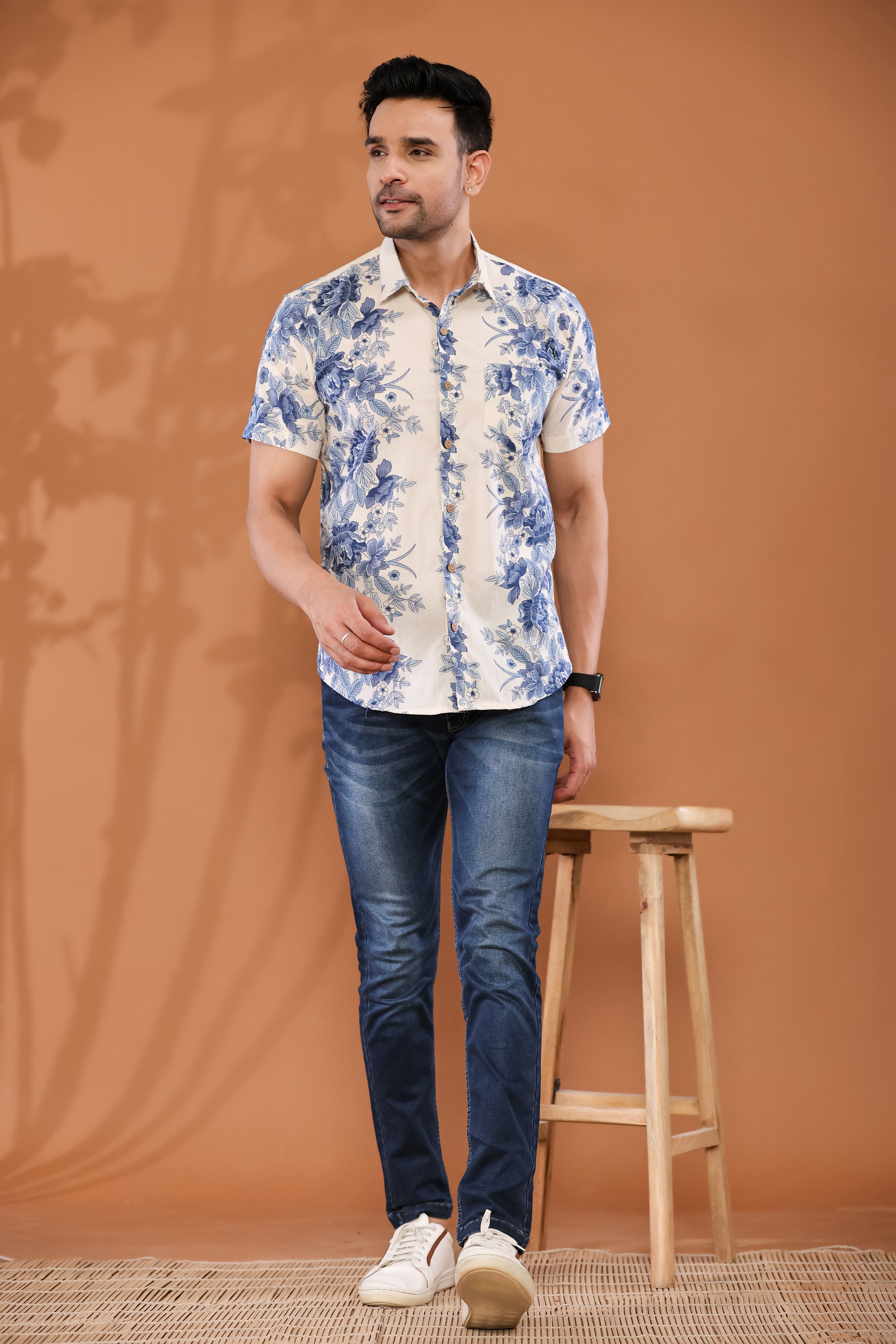 Floral Breeze Half Sleeves Shirts