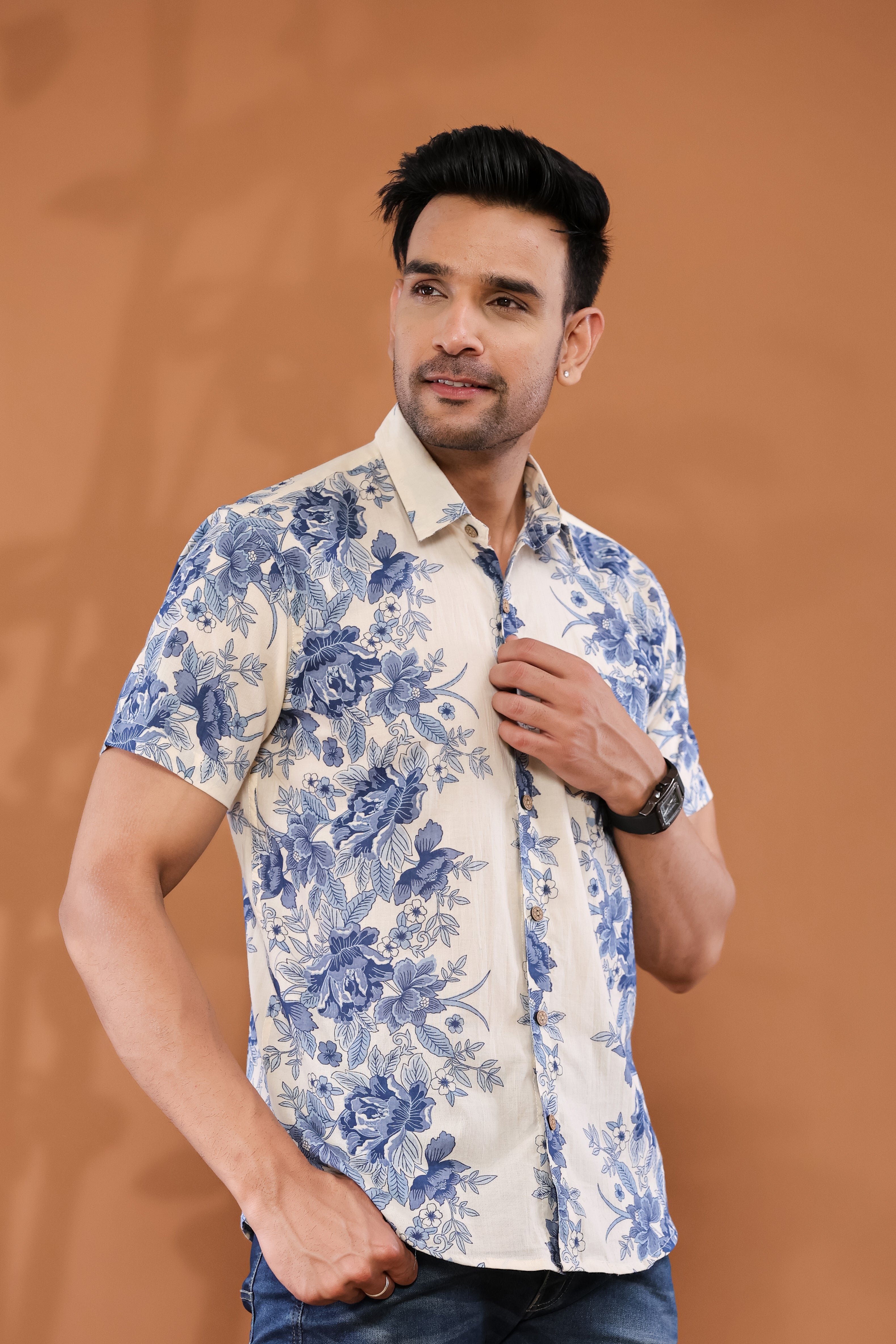 Floral Breeze Half Sleeves Shirts