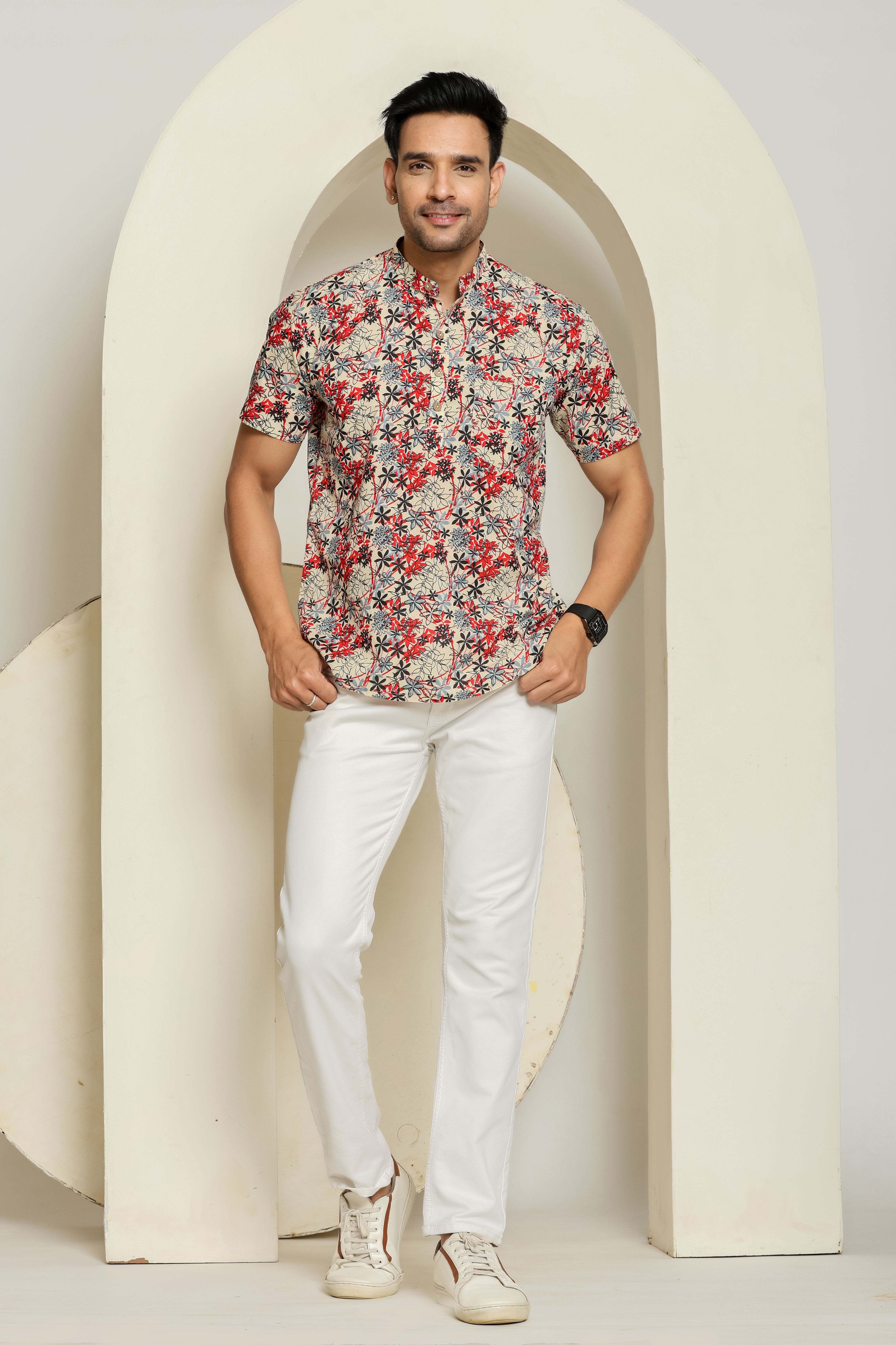 Sand Bloom Short Men's Kurta