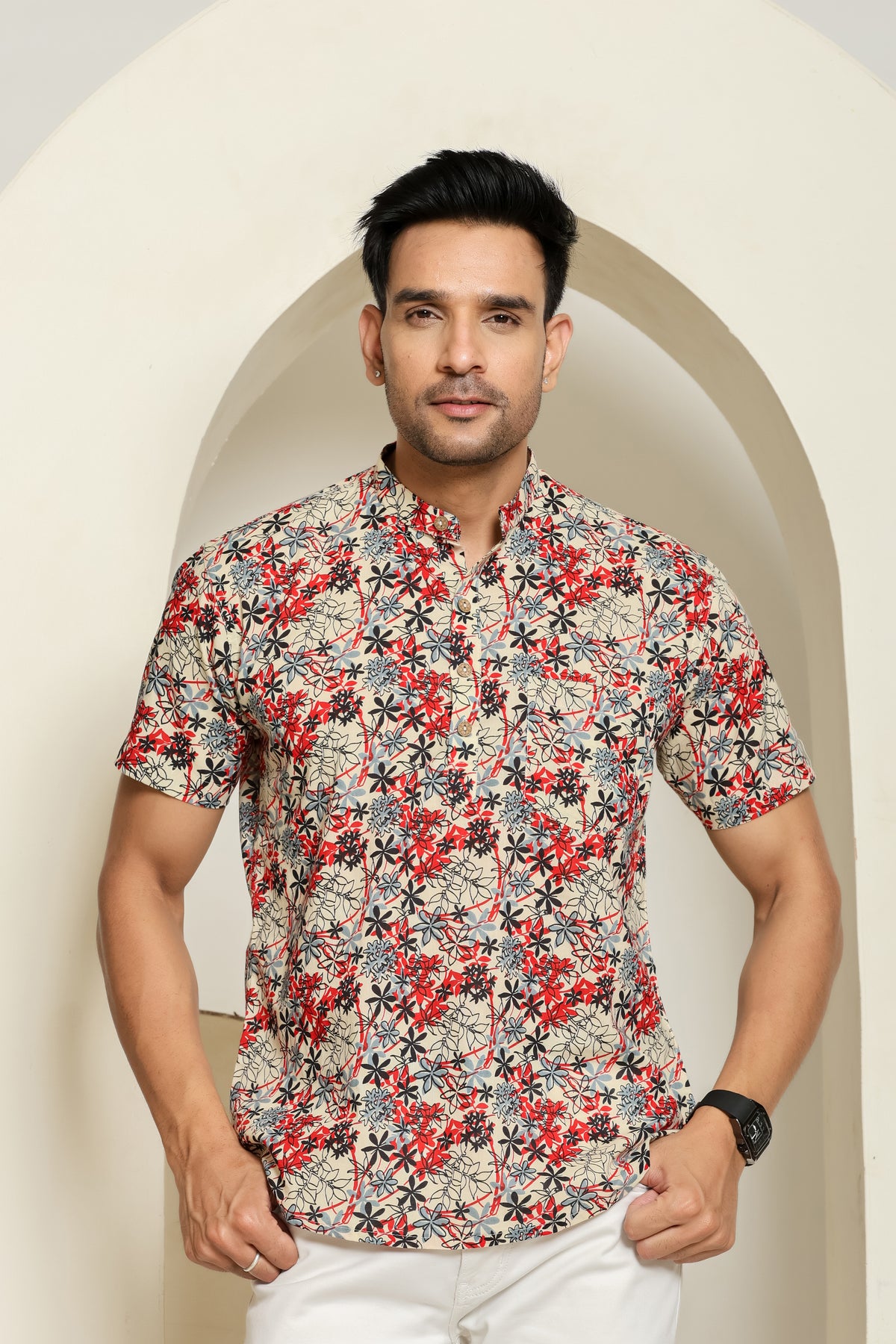 Sand Bloom Short Men's Kurta