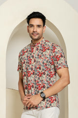 Sand Bloom Short Men's Kurta