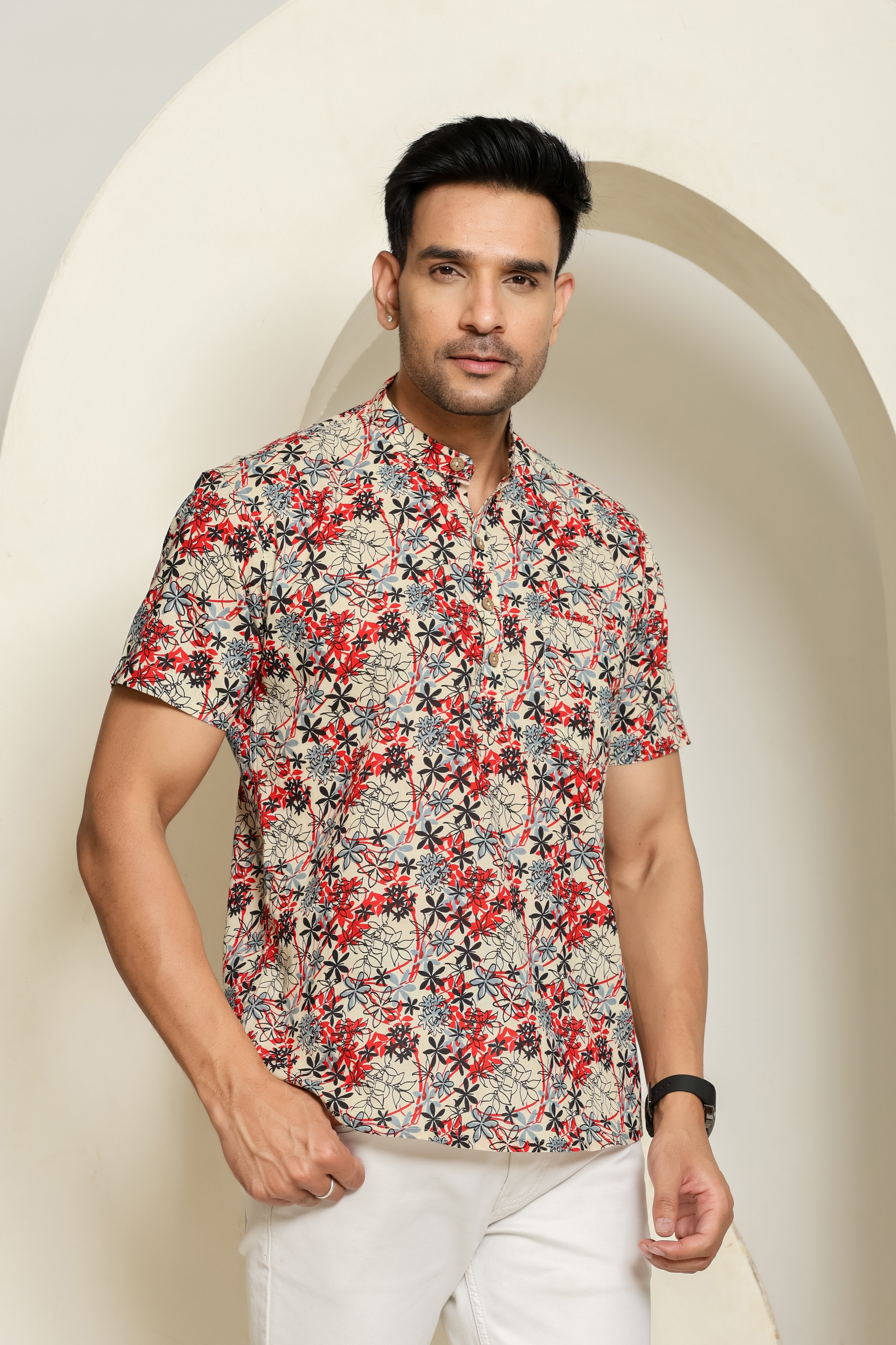 Sand Bloom Short Men's Kurta