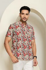 Sand Bloom Short Men's Kurta