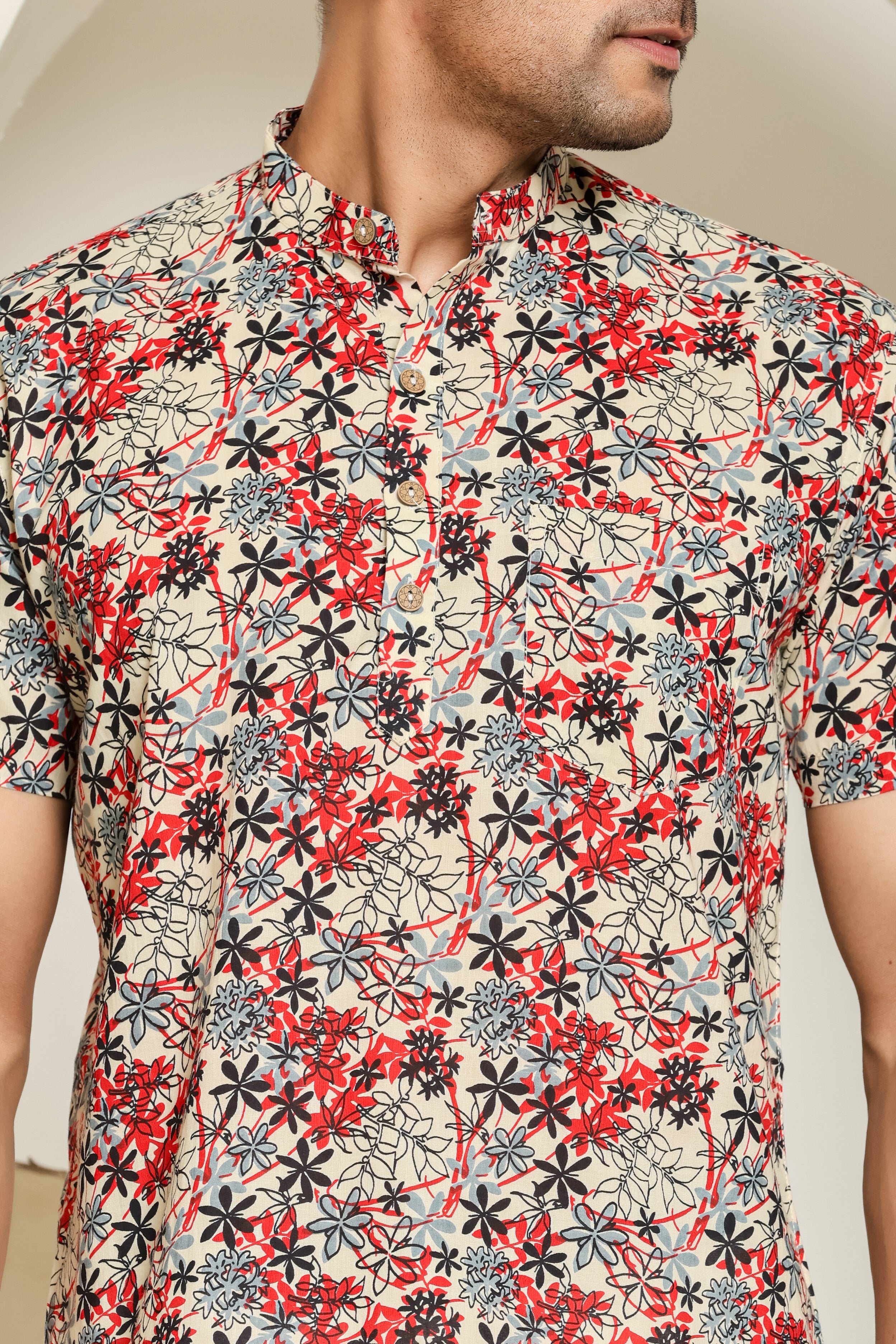 Sand Bloom Short Men's Kurta