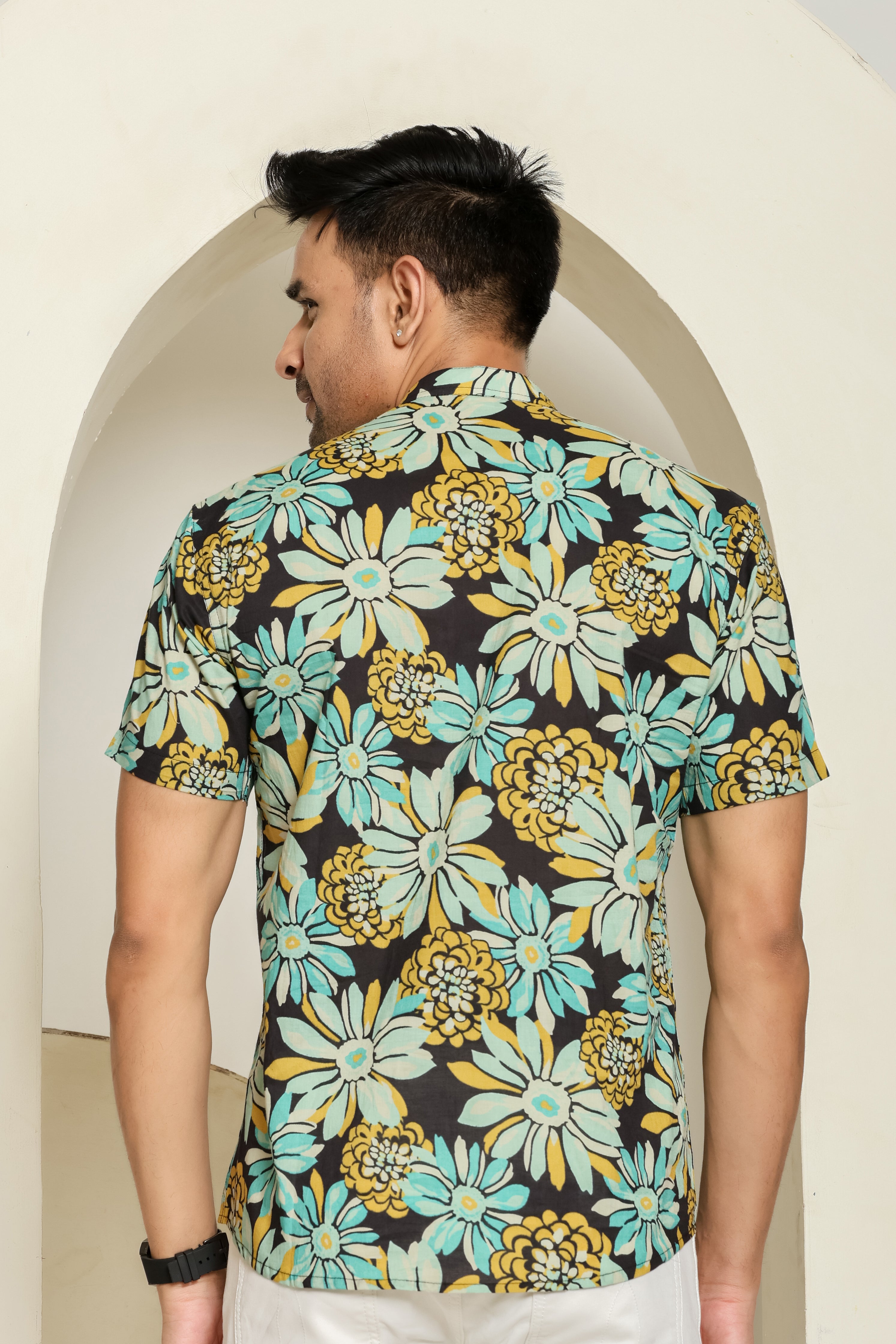 Color Bloom Short Men's Kurta